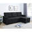 86'' 3 - Seat Upholstered Pull Out Bed, Reversible L/R, In Black , Jumbo Stitch And Accent For Socializing L/R Bed With Detailing A Sophisticated Look-213897241-213897242