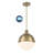 Blosser Metal Globe Single Pendant with Glass Shade-1763811461-1763811460