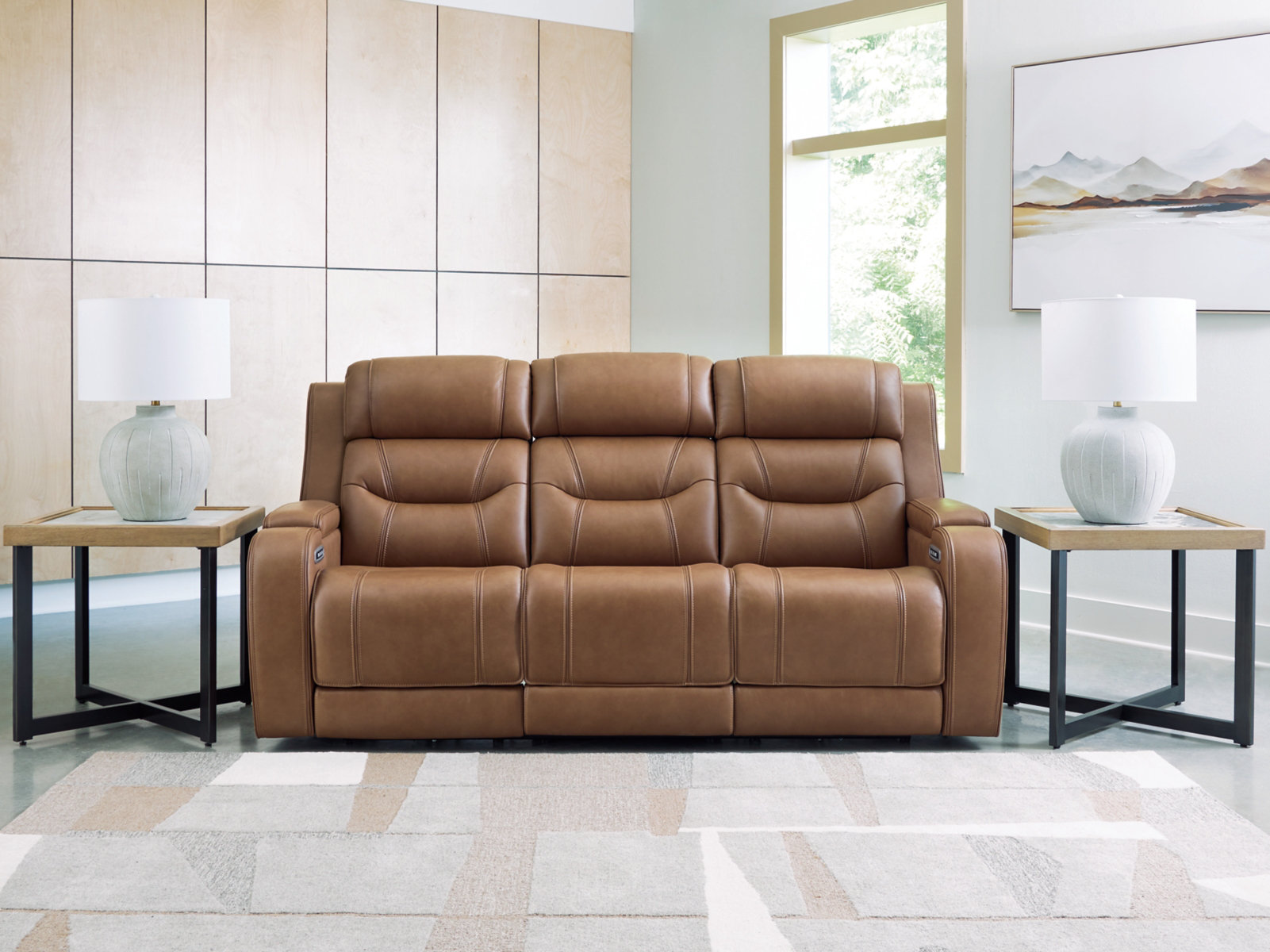 Hokku Designs Knightington Power Reclining Sofa with Audio Seating ...