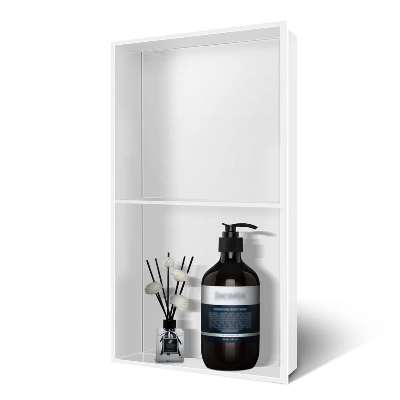 Berg blanc 8 po X P 24 po H x 4 po D Niche de douche, Blanc