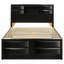 Grand lit de rangement noir Jazz