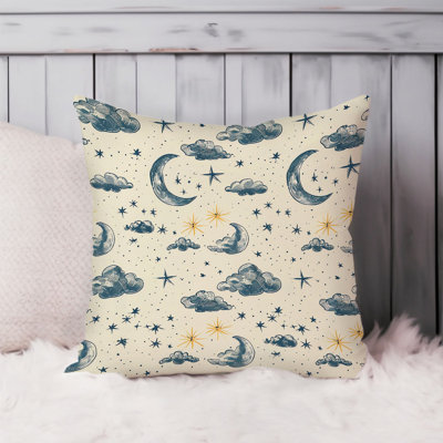 Astronomy and Space Celestial Moons VI Bohemian Throw Pillow Cover