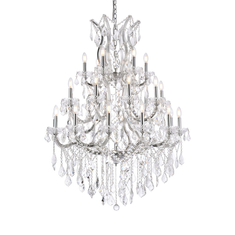 Stockard 28 - Light Chandelier, Chrome, Crystal (Clear), Royal Cut