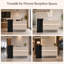 Bureau de réception moderne à deux tons de luxe avec tablette latérale réversible, rangement intelligent et éclairage ambiant à DEL pour le hall d'entrée du bureau / de la clinique / de l'hôtel-128990025