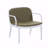 Set Of 2 Outdoor Patio Club Chair, PP White Frame With Green Cushion