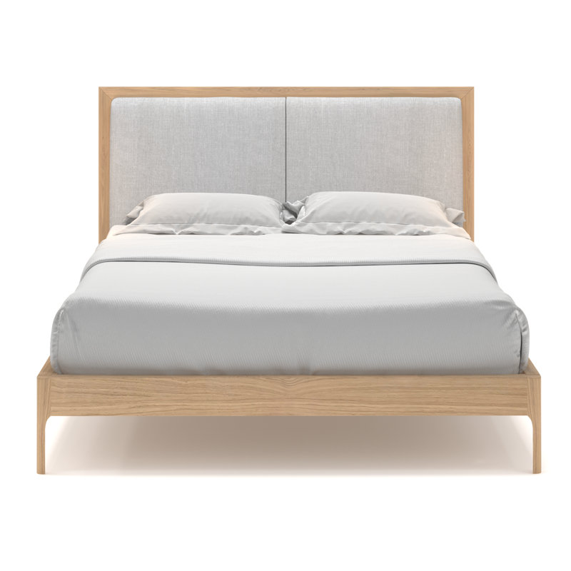 Chisa Upholstered Bed, Queen, White Wash