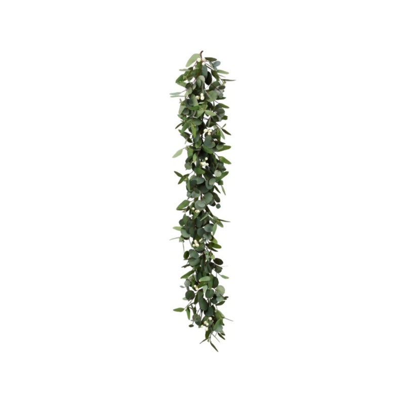 Guirlande ou chemin de table Seeded Silver Dollar & Needleleaf Eucalyptus, L 5"