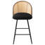 369° Swivel Upholstered Rattan Counter Height Bar Stool-1217763814-1217763810-1217763740