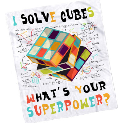 Vintage Funny Speed Cubing Throw Blanket for Couch Lightweight Plush Fuzzy Cozy Soft Blankets Quilt Decorative Sofa Travel 30"x40"