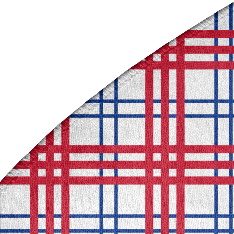 Plaid Indoor Rug, Round 5'