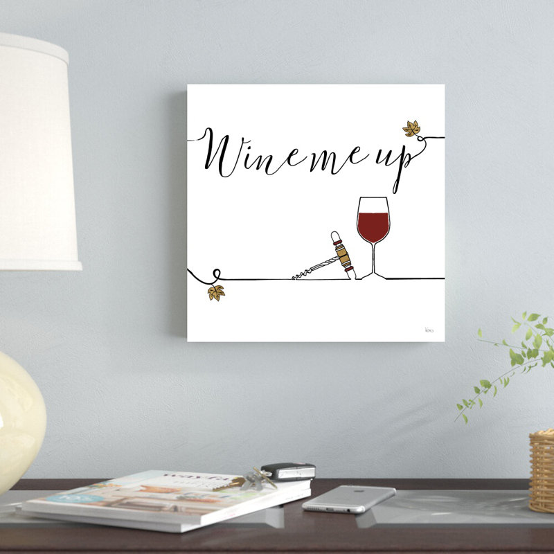 «Souligné Wine VII» par Véronique Charron, impression sur toile tendue, H 12 po x l 12 po