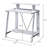 Writing Desk, Antique White & Black with Upper Shelf-1363150783