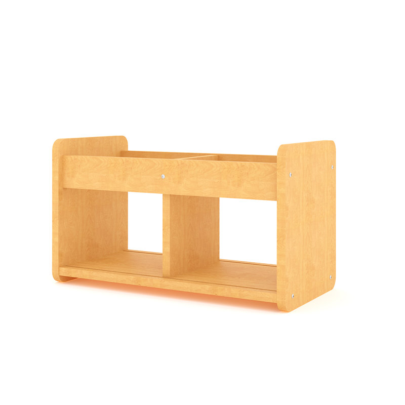 Casier de rangement à jouets à 2 compartiments, Non, Érable