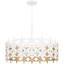 Luminaire suspendu blanc mat 4 lumières Rennane