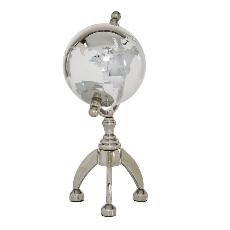 Globe terrestre en aluminium