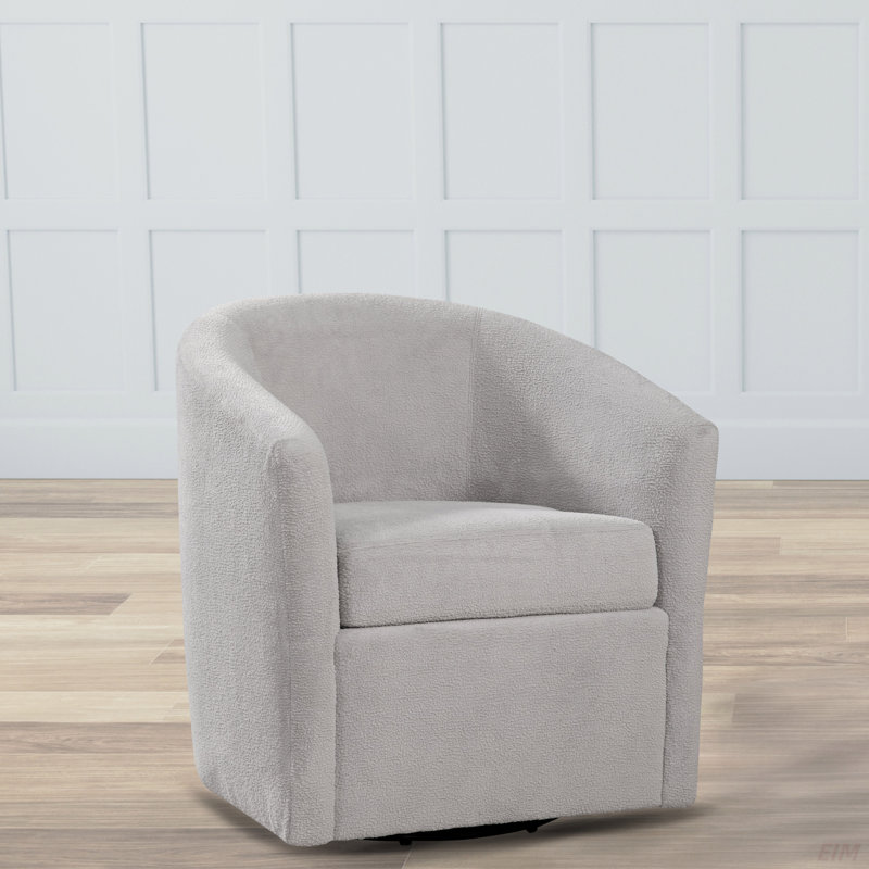 Fauteuil d'appoint pivotant en tissu performance Oaklynn Barrel Style (fauteuil d'appoint)