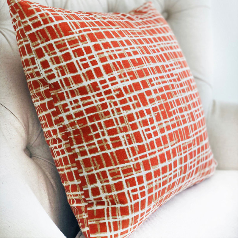 Oreiller de luxe à champs épicés, 20 po x 20 po, Coussin décoratif