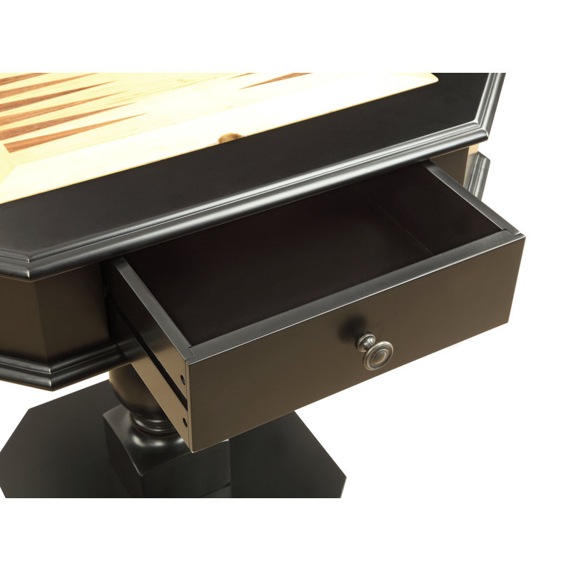 Table de jeu avec 2 tiroirs, Noir