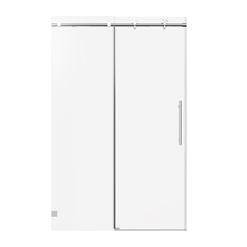 Porte de douche simple sans cadre à fermeture en douceur avec verre trempé de 5/16 po (8 mm) Bafv l 44-48 po x H 76 po