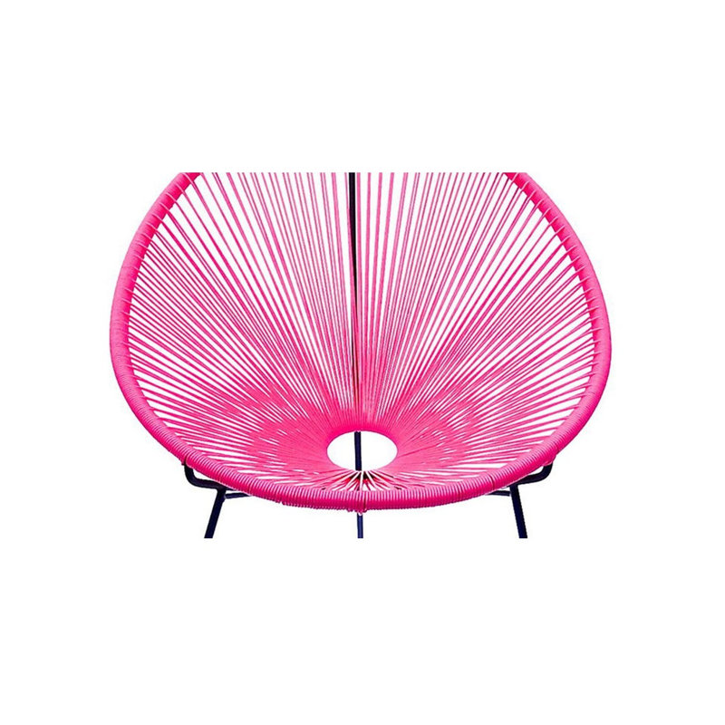 Chaise Acapulco, Cadre rose / noir