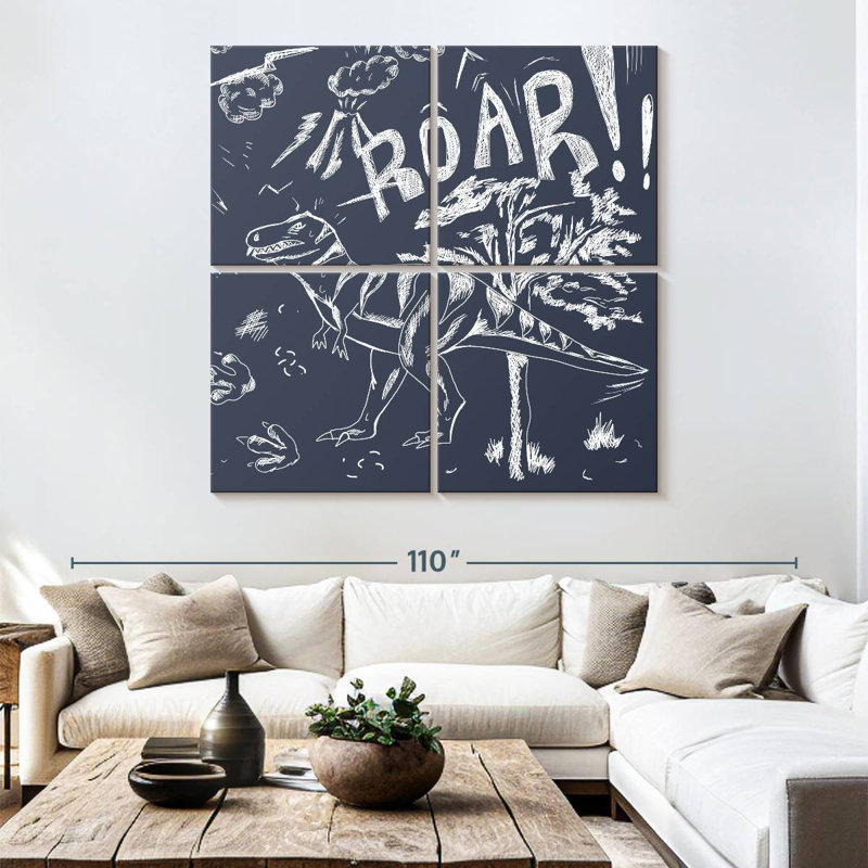 Brampt Sketchy Roar, 74" H x 74" W