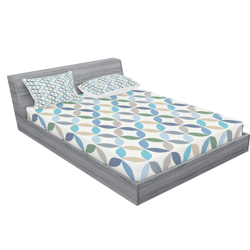Microfiber Polka Dots Sheet Set, Full Sheet Set with Fitted Sheet, Blue
