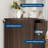 54" Fluted 7 Drawer Dresser with Curved Profile & Metal Handles, Mid-Century Wood Storage Chest-1347606503