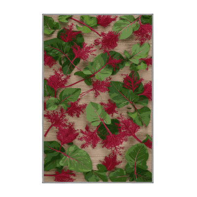 Washable Amaranth Microgreens Vegetables Area Rug