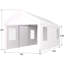 Abri de garage portatif 10 pi x 20 pi, robuste avec 2 portes et 4 fenêtres, pour camion, abri d'auto blanc et outils de jardin ventilés-121551121