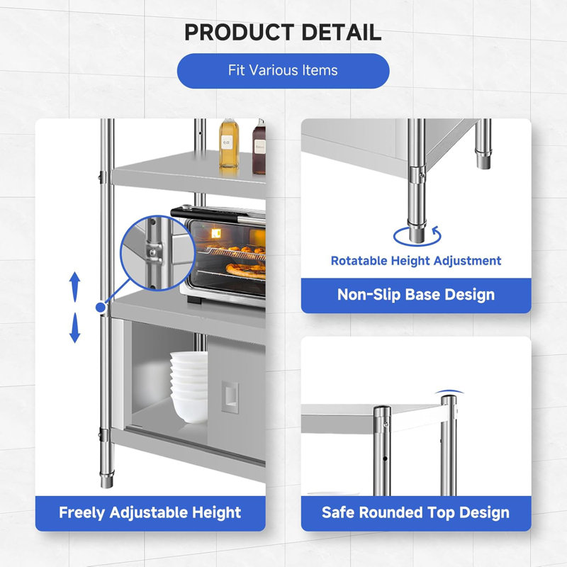 Capacité de la tablette avec hauteur réglable et trous d'aération pour le bureau de la cuisine