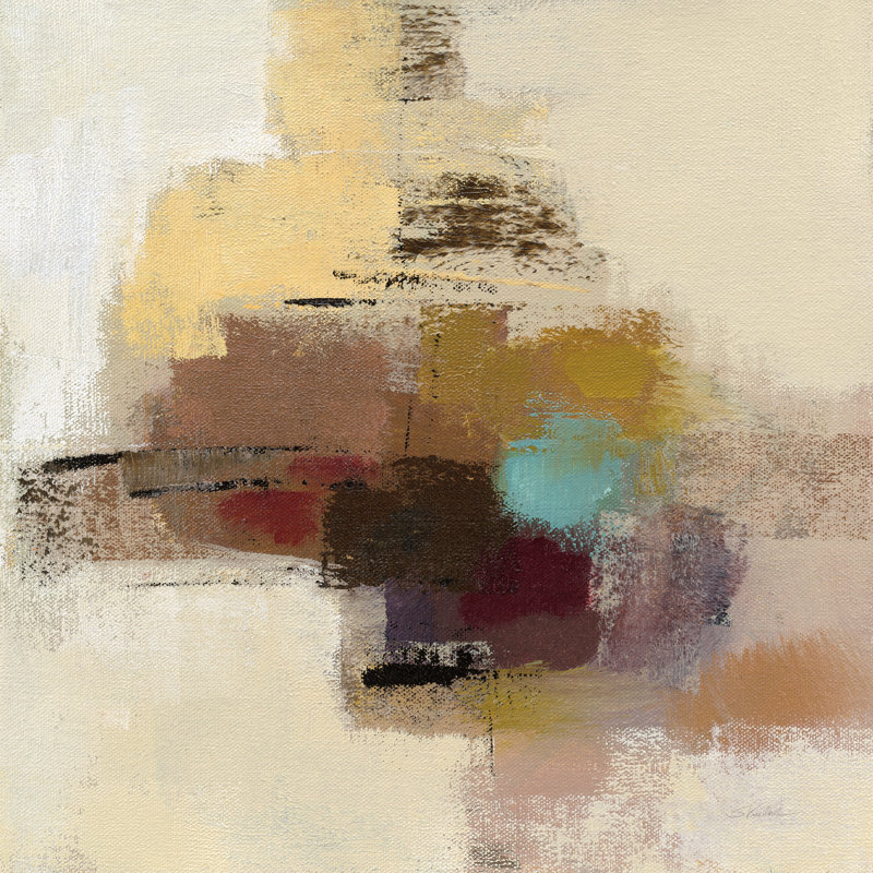 Morello Cherry Abstract II by Silvia Vassileva - Wrapped Canvas Painting, 51cm H x 51cm W