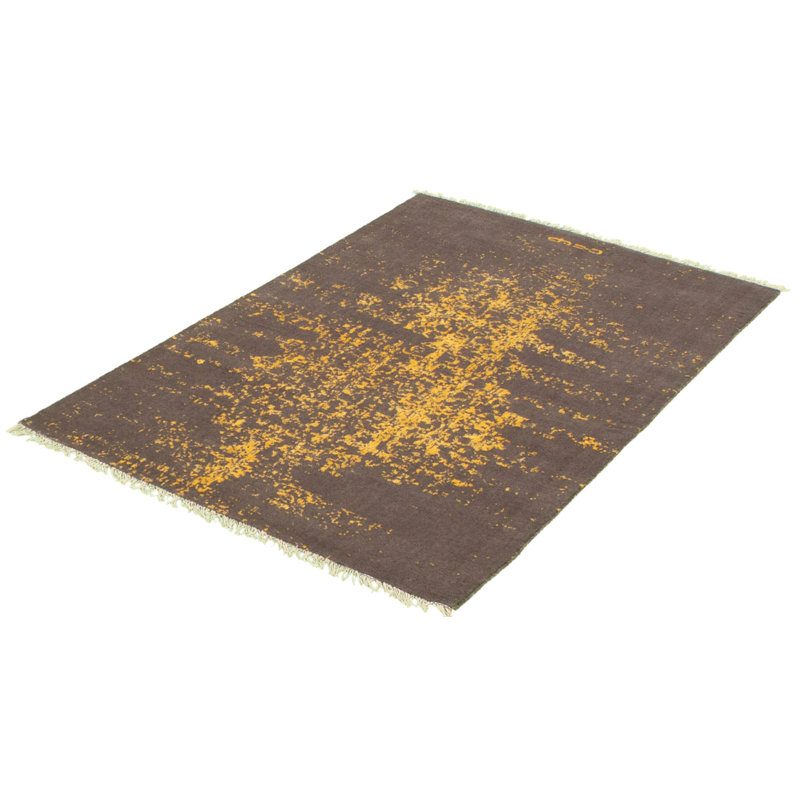 noué à la main gris en laine Tapis décoratif