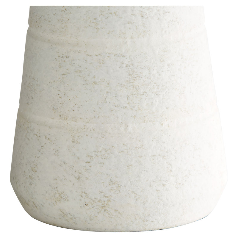 Thera Handmade Ceramic / Porcelain Table Vase, White, 16.75'' H x 7'' W x 7'' D