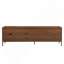 Meuble télé Mid-Century avec portes coulissantes et tablettes réglables pour téléviseurs de 75 po ou moins-131246812