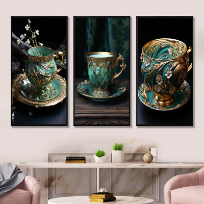 Geocron - Drinkware Canvas Prints Set Of 3