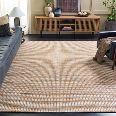 Tapis naturel / ivoire touffeté à la main Atiyanna