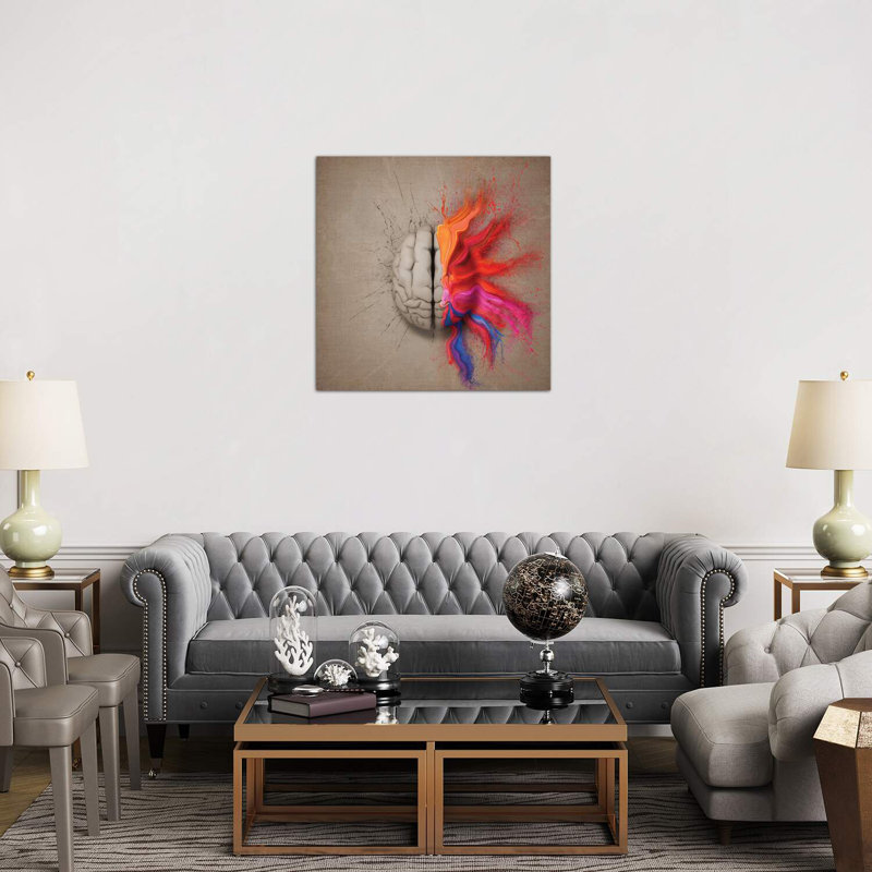 «The Creative Brain» par Johan Swanepoel - impression encadrée, H 37 po x l 37 po x P 1,5 po, Toile tendue