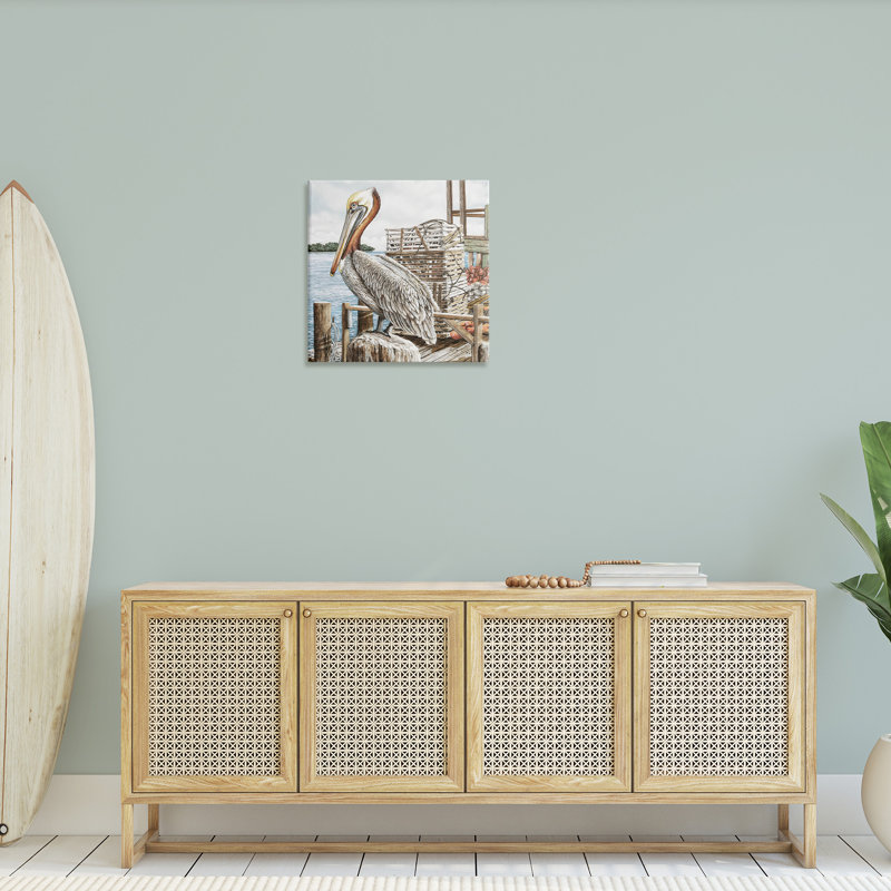 Art mural sur toile Pelican, H 24 po x l 24 po x P 1,5 po