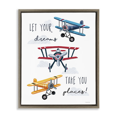 Dreams Take You Places Framed Floater Canvas Wall Art by Elizabeth Tyndall