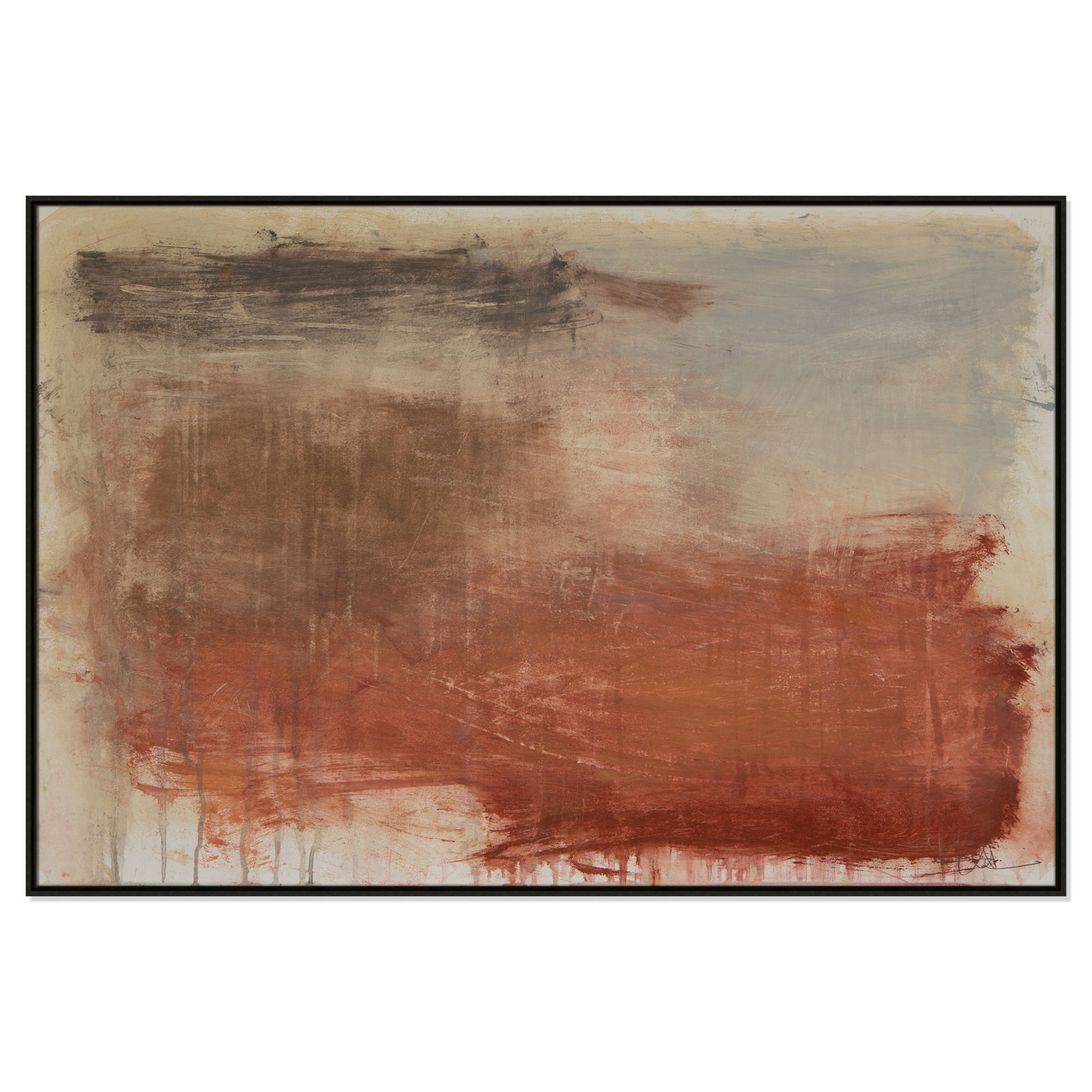 Colin "Autumn Over The Riviera" Print, 41.5" H x 61.5" W, Espresso
