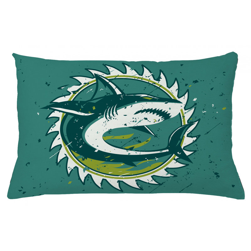Housse de coussin lombaire intérieur/extérieur shark, 16 po x 26 po