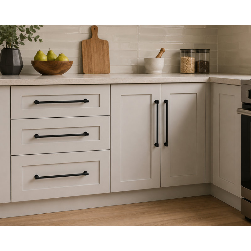 6 Pack Matte Black Cabinet Pulls 12 Inch