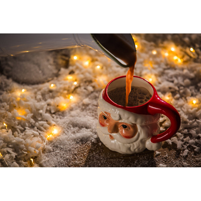 Tasse à café rétro en céramique Santa