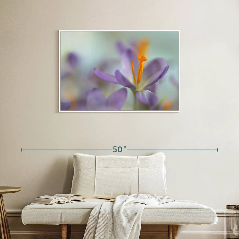 Pastel printanier, Cadre flottant blanc, 37 po x 25 po