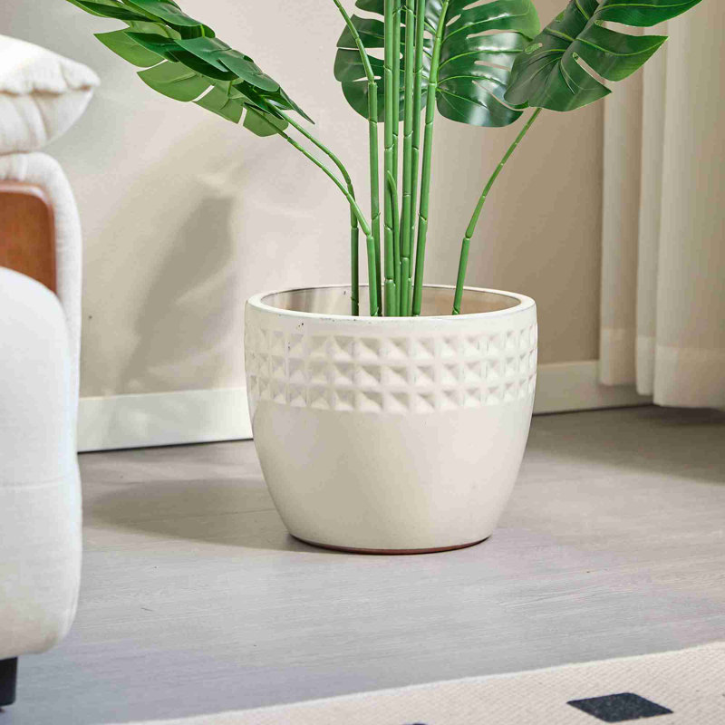 Pot de fleurs en céramique de haute qualité, Blanc ancien