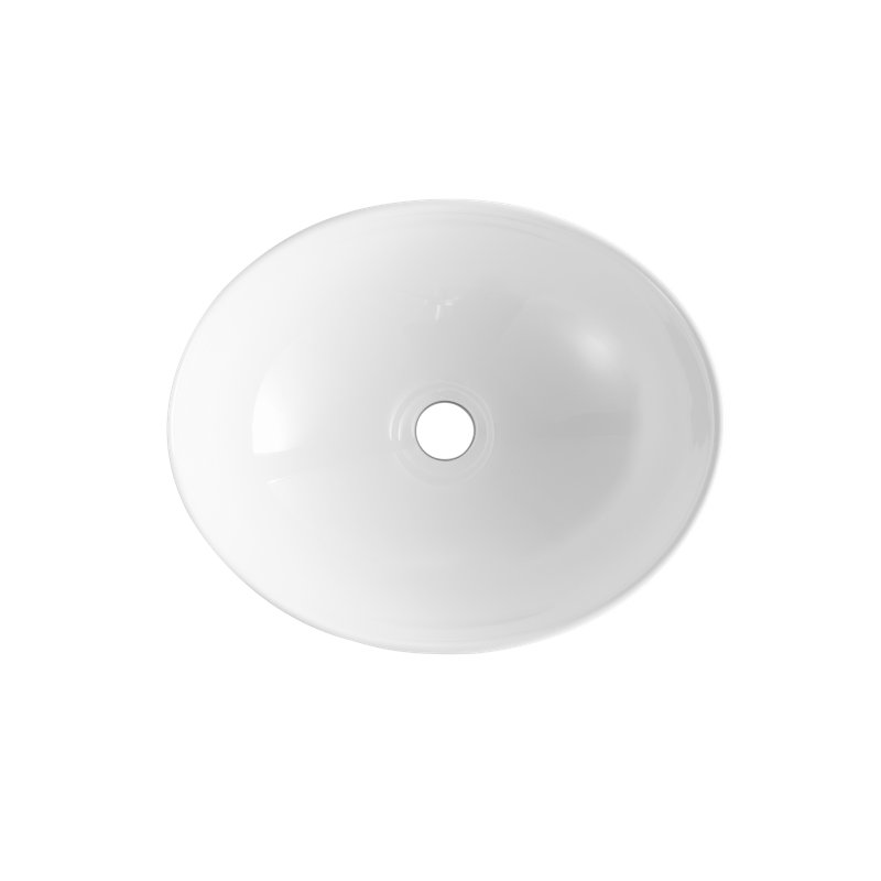 Horizon 415mm x 340mm White Ceramic Oval Countertop Basin Bathroom Sink