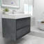 Base de meuble-lavabo mural 36 po Moreno avec plateau en acrylique renforcé Moreno-564082942
