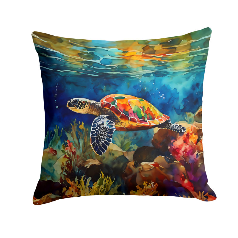 Nautical Other/No Pattern Indoor/Outdoor Throw Pillow, 14" H x 14" W
