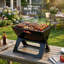 17,3 po X 11,2 po Barbecue au charbon pliant en acier, portique de camping portatif en X