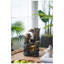 Fontaine décorative à 4 niveaux 8,5 x 5,1 x 13,6 po avec lumière DEL, brun